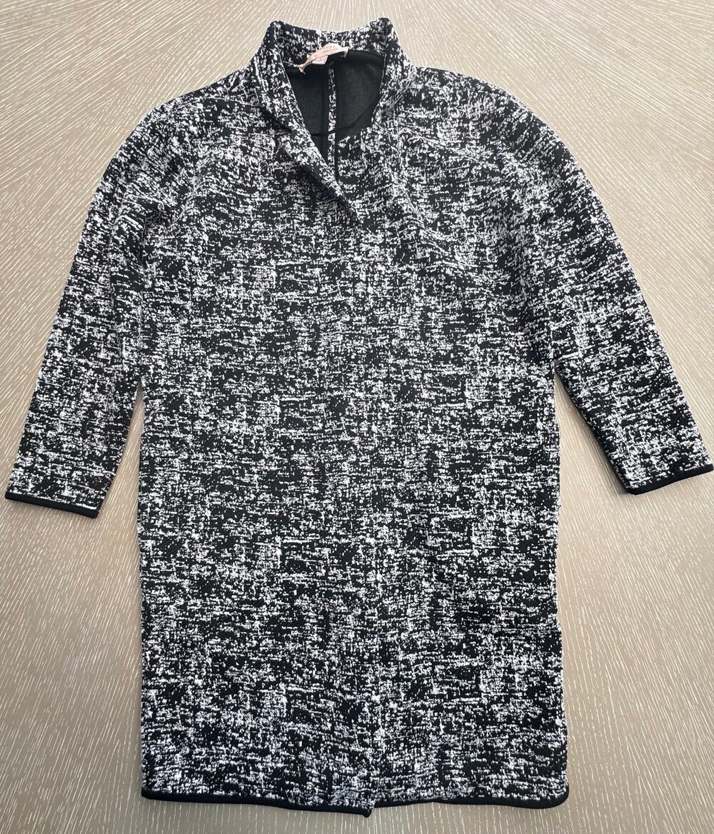 Philosophy Republic Clothing Women's Small Black White Space Dye Duster Cardigan